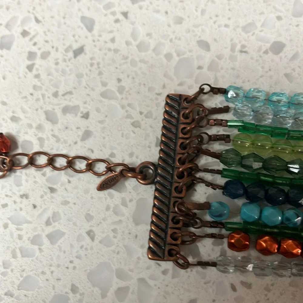 AVON 2001 Sea Blue Multi Strand Wide Bracelet.‎ In excellent condition